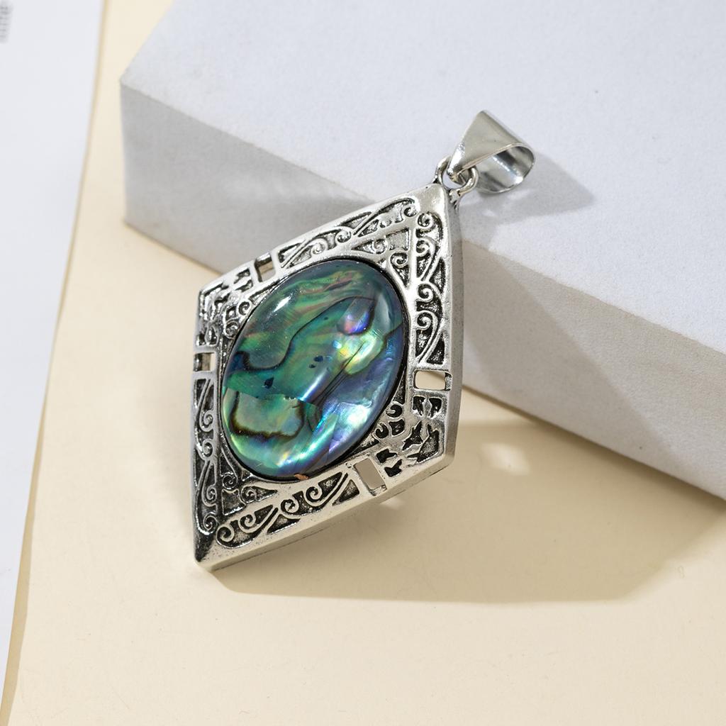 Летний цвет ракушки Подвеска Ромб Кружевная подвеска 49x34мм Для изготовления ювелирных изделий DIY Ожерелье Браслет Серьги Аксессуар