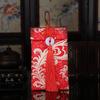 Year of the Horse Silk Brocade Red Envelopes with Hot Stamping Embroidery for Weddings and New Year