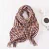 20252025 new plaid scarf women's winter versatile tassel literary soft skin-friendly outer decorative shawl