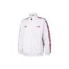 Li Ning Sports Lifestyle Series однотонная свободная куртка с длинным рукавом на молнии и воротником-стойкой, мужская куртка белого цвета AWDRD27