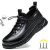 Genuine Leather Composite Toe Insulation Men Labor Protection Shoes Metal-free Indestructible Non-slip Safety Work Footwear
