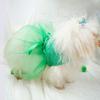 Breathable Pets Dress Easy Wear Polyester Dot Pattern Thin Dog Costume for Summer