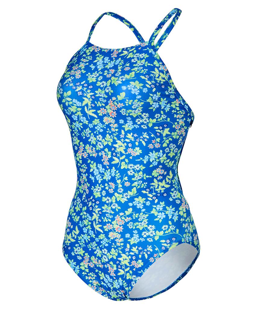 Laelliseupocheu [Psla127 Blu] Flora С открытой спиной Двойная бретелька Синий