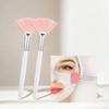 2pcs Fan-Shaped Face Brush Set Soft Facial Makeup Brush for Applying Eyeshadow and Cream