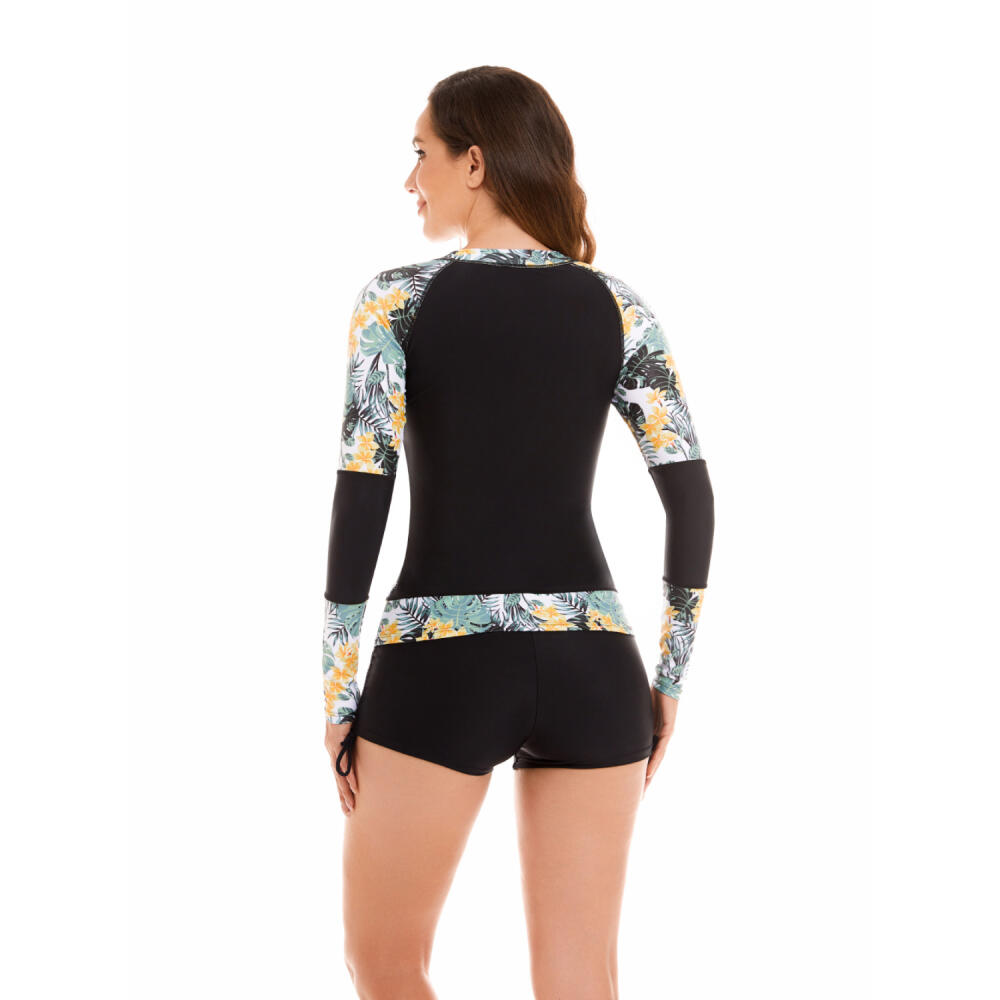 Split Long Sleeve Surfer Suit Sunscreen Women's Swimsuit Hot Spring Diving Suit Sexy Swimsuit