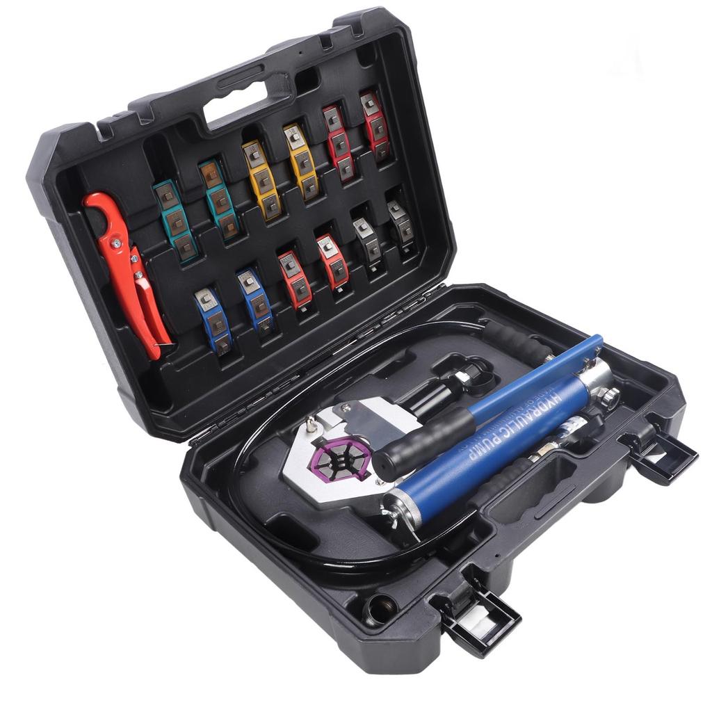 Hydraulic Hose Crimper Air Conditioner Hose Crimper Manual Crimping Tool with Pump for Repair