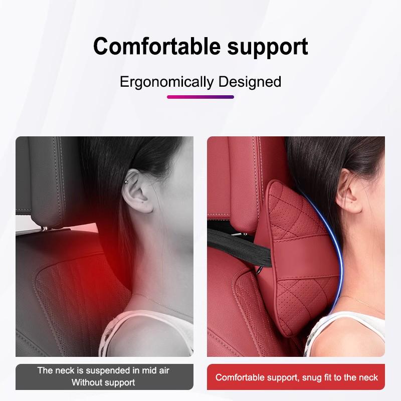 BBFV3 Breathable Leather Car Headrest Seat Neck Support Pillow For Opel Astra Grandland Corsa Mokka Frontera Insignia Zafira Vivaro