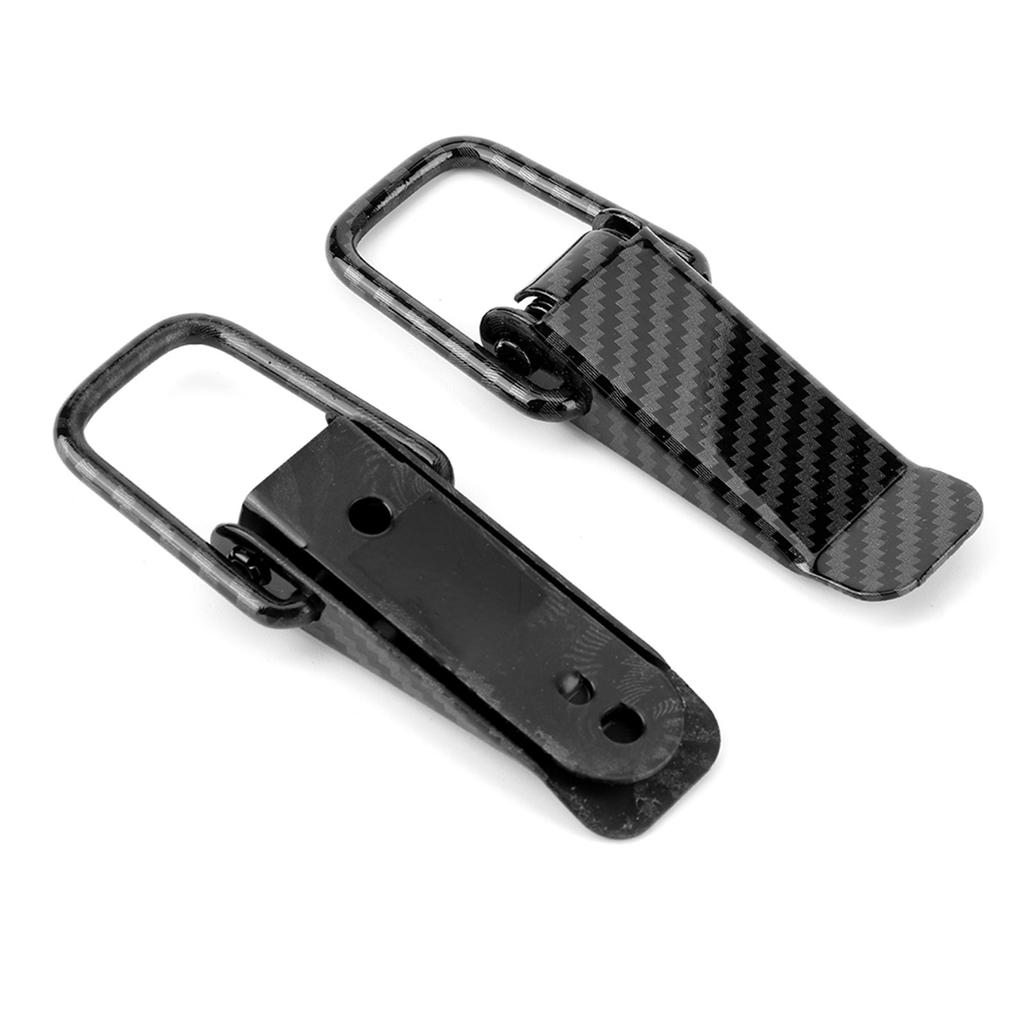 Universal Car Truck Hook Lock Clip Quick Release Black Carbon Fiber Texture