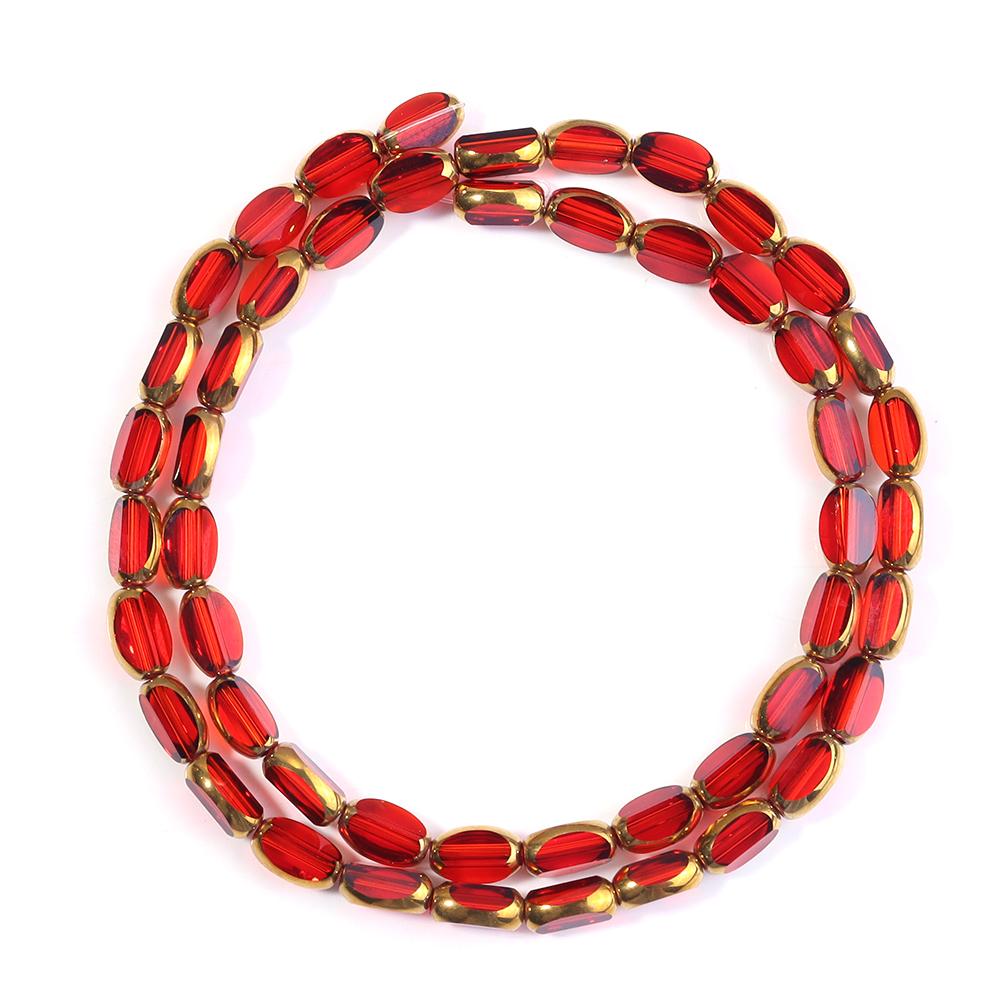 1 Strand 4x7mm Faceted Oval Crystal Beads Colorful Loose Spacer Glass Rice Beads For DIY Handmade Bracelet Necklace Accessories