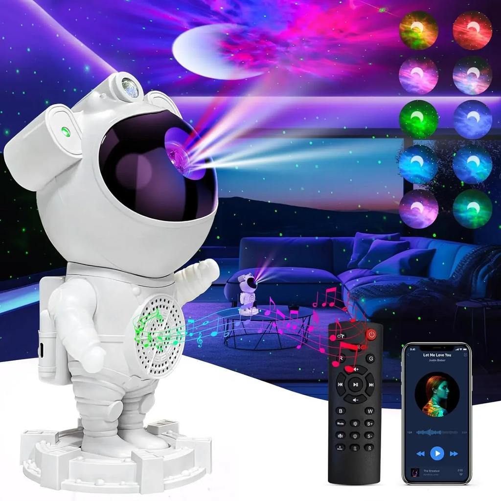 Ночной светильник Aurora Astronaut Laser Ambiance Lamp Bluetooth-динамик Nebula Projector Lighting