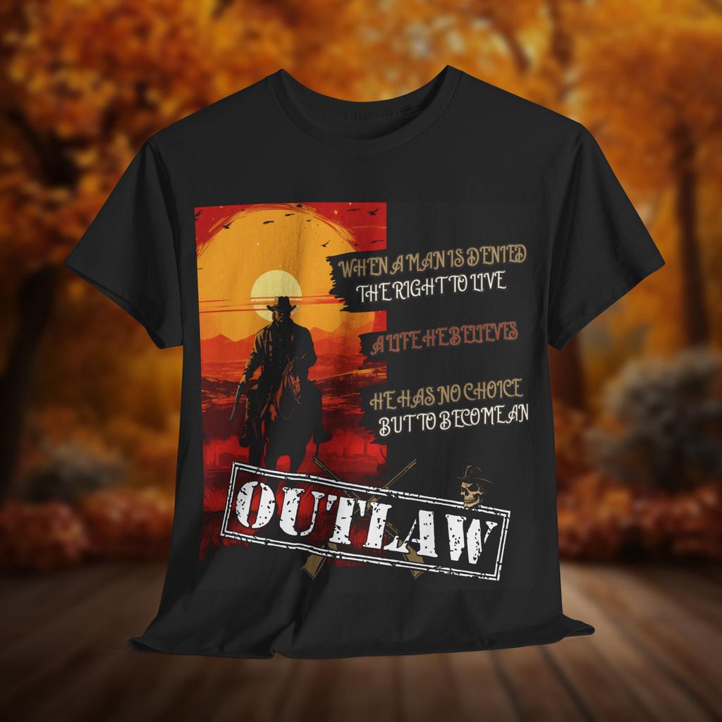 Хлопковая футболка Ковбой-вне закона Принт Западного бунта Повседневная свободная футболка для пары на все сезоны Графические футболки