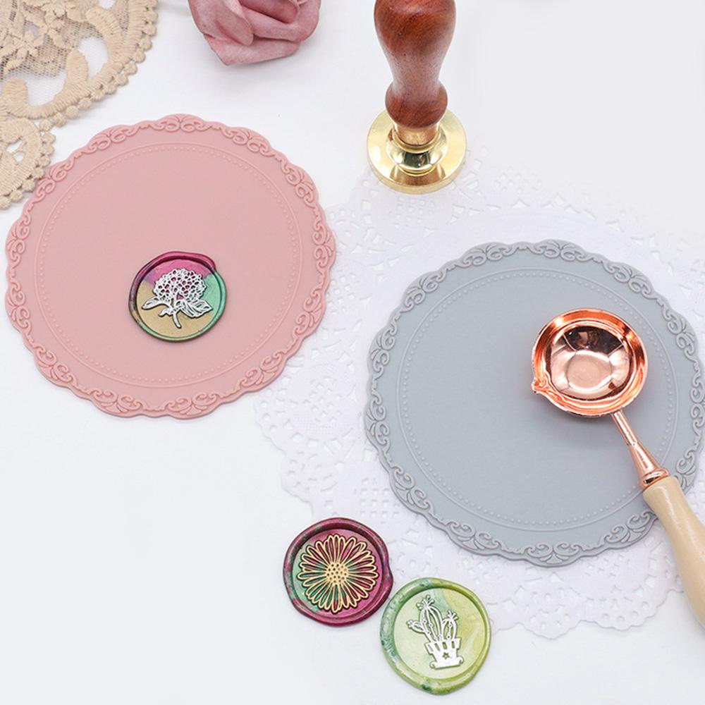 1 шт. Силиконовая доска-подложка для сургуча, форма для сургучной печати, подложка для печати, для DIY, свадебных подарков, подарков на день рождения, пригласительных открыток