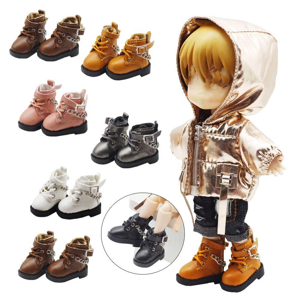 obitsu11GSCbody9OB11 for 1/11 OB11 Handmade Doll Boots Cowhide Dolls Shoes New Casual Leather Shoes