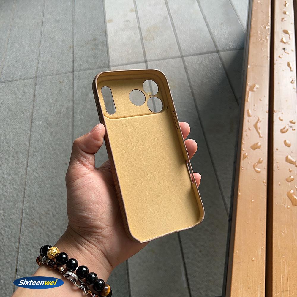 Мягкий чехол из микрофибры с текстурой под дерево для iPhone 17 Pro Max - Ультратонкий, Точно вырезанный для моделей 16/15p и Apple 14.