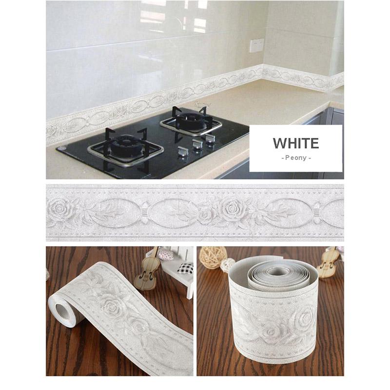 5M Водонепроницаемые обои для талии Туалет Ванная комната Самоклеящиеся плинтусные линии Декор Плинтус Коридор Пол Бордюр 3D Наклейки