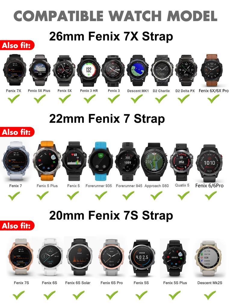 Быстросъемные ремешки для часов QuickFit 20 22 мм 26 мм для Garmin Fenix 7X 7 7S 6X 6 6S Pro силиконовый ремешок для часов Fenix 8 E Epix Pro 5X 5 Plus браслет