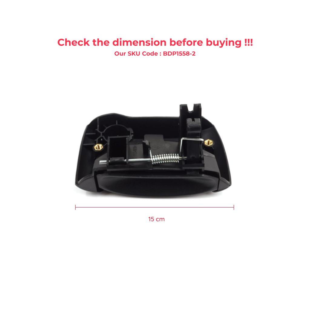 EDP1558-2 Right Side Sliding Door Exterior Opener Handle Black for Renault Kangoo KC Express FC Nissan Kubistar MK1 X76 8200107372