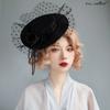 Exaggerated Halloween Prom Festival Walk Show Stage Performance Goth Punk Bride French Flat Top Hat FJ-
