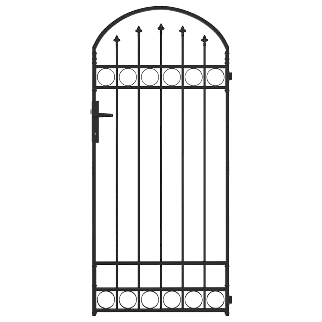 ASSEN Fence Post 200 x 88 x 14 cm Steel Gray Lockable
