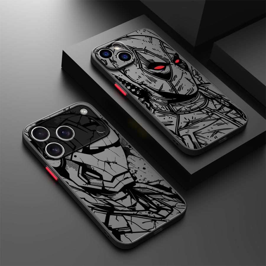Чехол Marvel Deadpool Ironman для iPhone 17 Pro Max 14 XS XR 11 15 12 7 8 SE 16 Plus Air 13 Mini 17e Задняя крышка телефона