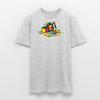 The Cotton Casual Cube Has Melted Into A Colorful Water Puddle Pattern and Is Printed on The Mens Tshirt