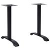 VidaXL Bistro Table Legs 2 Pcs Black 61 X 8 X 72 Cm Cast Iron