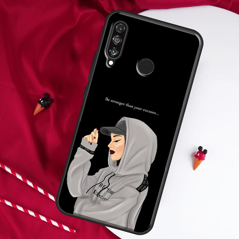 Исламские мусульманские Хиджаби Девочки Для Huawei Nova 12i 11i 8i 12s 9 10 SE Y90 Y60 Y70 Y72 Y61 Y91 P20 P40 P30 Lite P60 Pro Чехол