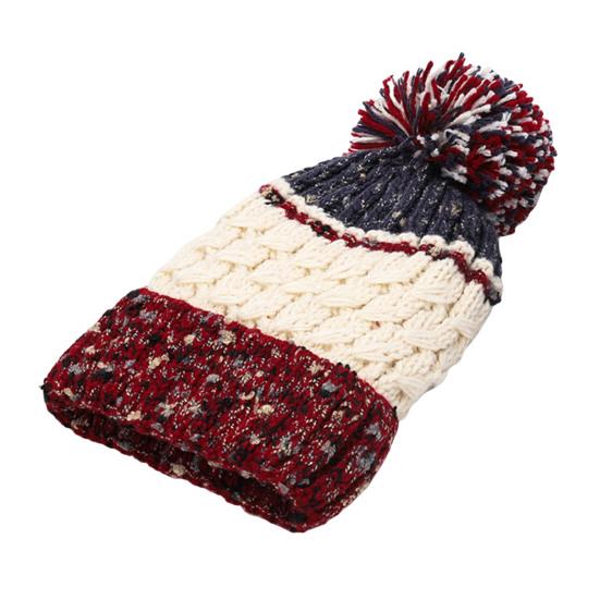 Женская зимняя вязаная шапка с помпонами, декоративная, лоскутная, осенне-зимняя жаккардовая шапка, ветрозащитная, дышащая, головной убор