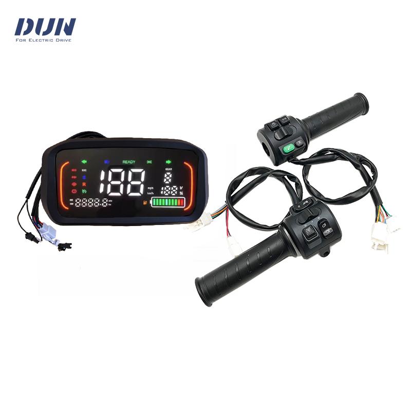 N1S KMH/MPH Датчик скорости One-LIN Дисплей спидометра LCD с ручкой газа T08 для Электросамоката Мотоцикла