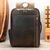 Мужской рюкзак, деловая сумка для компьютера из натуральной кожи, большой вместимости, из натуральной коровьей кожи высшего качества
