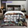 Vibrant Characters Grand Theft Auto V Bedding (1 * duvet cover + 2 * pillowcase, without core) 2D Flat Christmas birthday gift Bedding set