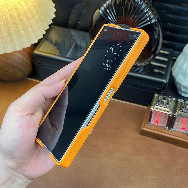 Применимо к Samsung w11 магнитный мобильный телефон двойная центральная ось zfold11 кожа матовая шарнир всесторонний защита от падения