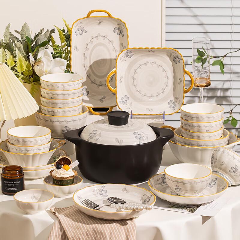 Ухэ Нордическая Пасторальная Цветочная Костяная Фарфоровая Рыбная Тарелка 12 дюймов