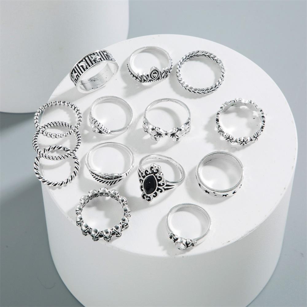 2023 14 колец/набор богемных ювелирных изделий, подарочный набор колец, элегантное женское кольцо для свадебной вечеринки