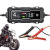 Портативное интеллектуальное зарядное устройство для автомобильного аккумулятора 12 В 4 А для мотоцикла, грузовика, автомобиля, полностью автоматическое устройство для ремонта со светодиодным дисплеем