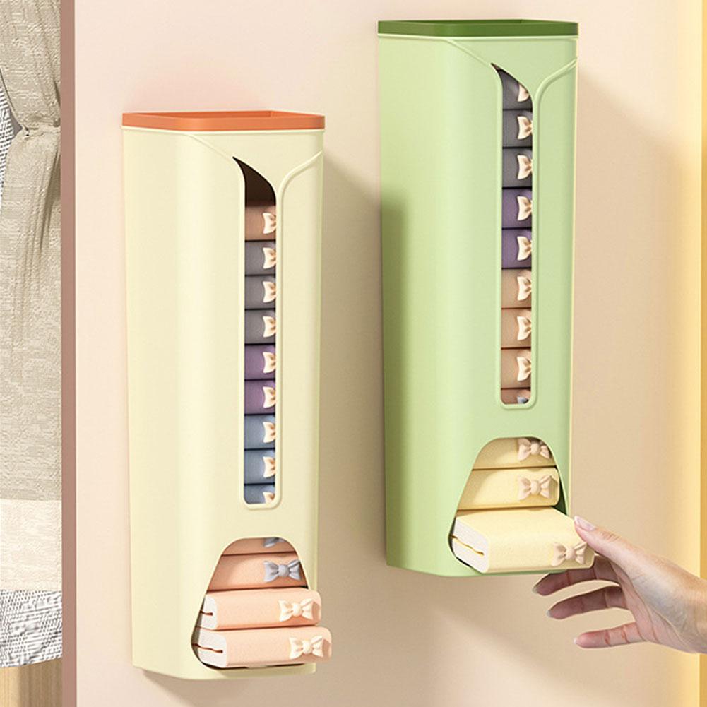 Wall-Mounted Underwear Storage Box Closet Hanging Underwear Garbage Home Panties Bag Organizer Holder Socks Dispenser