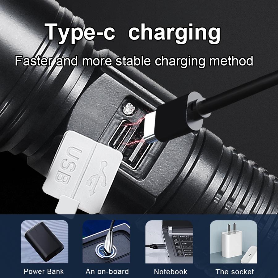 10000 люмен супер яркий светодиодный фонарик дальнего действия уличный водонепроницаемый фонарик для кемпинга фонарь