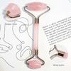 Jade Roller & Gua Sha, Face Roller, Facial Beauty Roller Skin Care Tools, Rose Quartz Massager for Face, Eyes, Neck