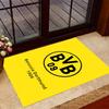 Нескользящие коврики с логотипом Bvb 09 в стиле Splatter Art - Полиэстер, Декор для дома, Подходят для спален, гостиных, прихожих, студий и в качестве декора