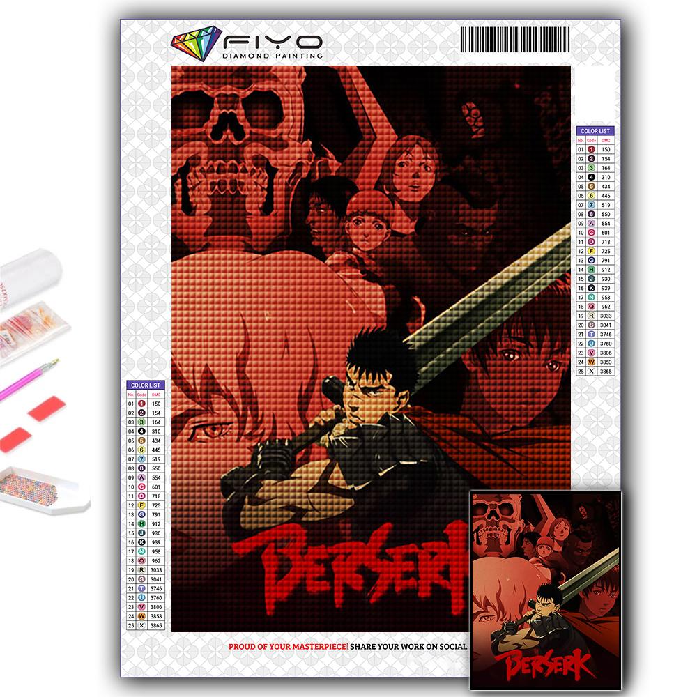 Алмазная картина Аниме Берсерк Алмазная мозаика Ремесло Алмазная вышивка Картина