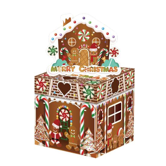 Christmas Money Box for Cash Gift Pull Surprise Money Holder with Snowman/Tree/Santa Card And 50 Pcs Transparent Bags for Home Party Favors