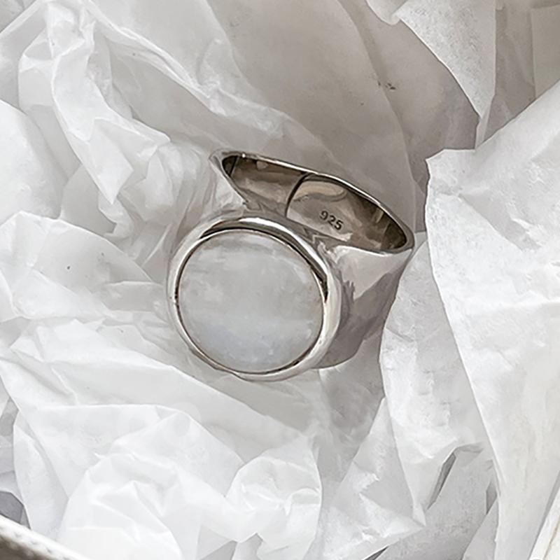 foxanry Кольцо с лунным камнем для женщин, пары, модные минималистичные украшения на юбилей, аксессуары, подарки