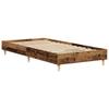 Bed Frame without Mattress Rustic Wood Look 100 x 200 cm Wood Based Material