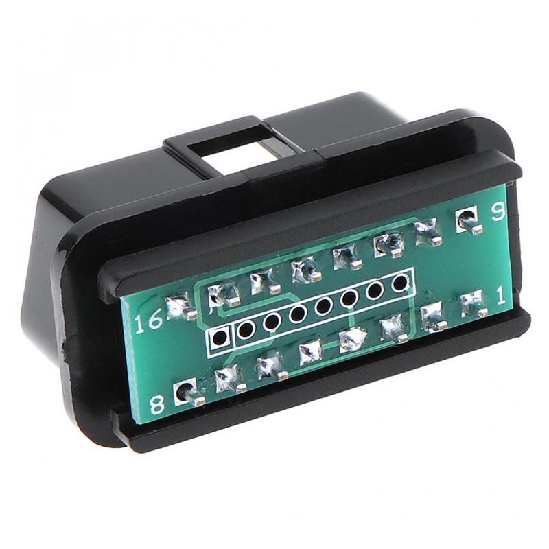 OBD II OBD2 16Pin Male Square Hole Extension Opening Cable Cars Diagnostic Interface Connector PLug Adapter with Welding Plate