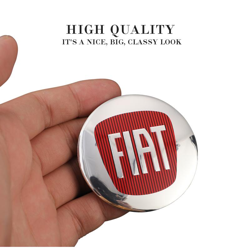 4Pcs Car Wheel Stickers 56mm Auto Center Hub Cap Decal For FIAT Abarth 500 Tipo FR Panda Argo Freemont Viaggio Bravo Punto Doblo