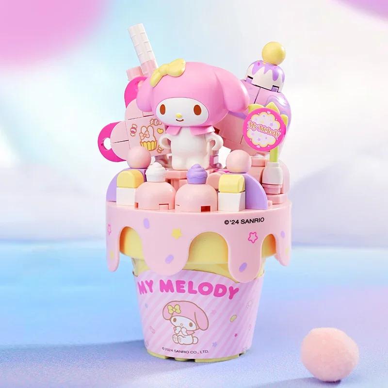 Keeppley Sanrio Строительные блоки Мороженое Хелло Китти Куроми Почакко Синнаморолл Модель из кубиков Мини-фигурка из кубиков Детские игрушки