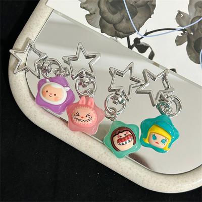 Kawaii мультфильм животные пентаграмма светящийся брелок креативная девушка сердце светится в темноте брелок сумка кулон автомобиль ключи аксессуары