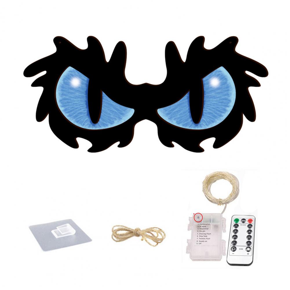 Светящиеся глаза на Хэллоуин Декорации Цветные Хэллоуинские огни Жуткие светодиодные глаза на Хэллоуин для деревьев