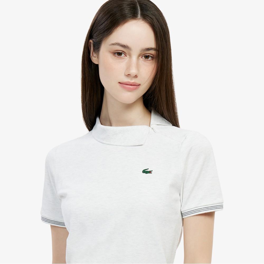 Lacoste Женская теннисная рубашка-поло с диагональной молнией и воротником PF951E-56GCCA