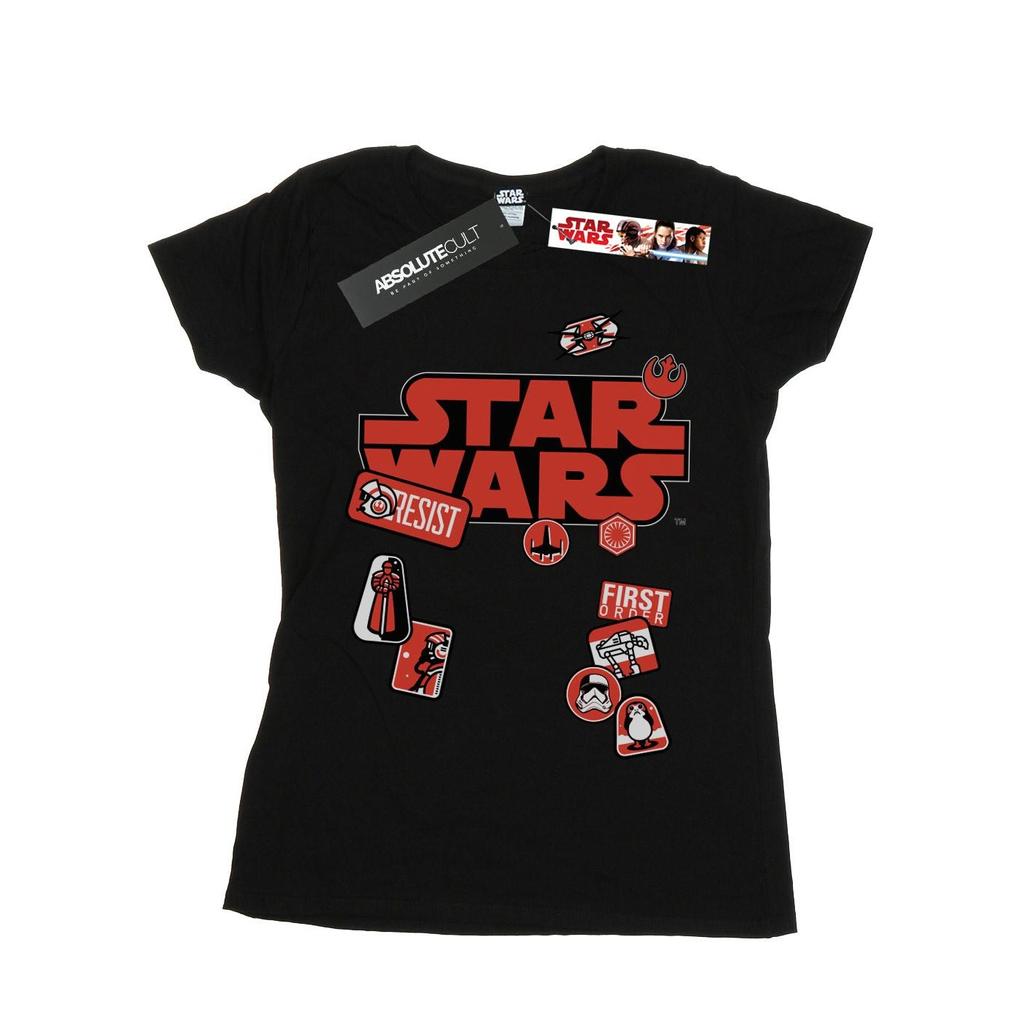 Star Wars Womens/Ladies The Last Jedi Badges Cotton T-Shirt